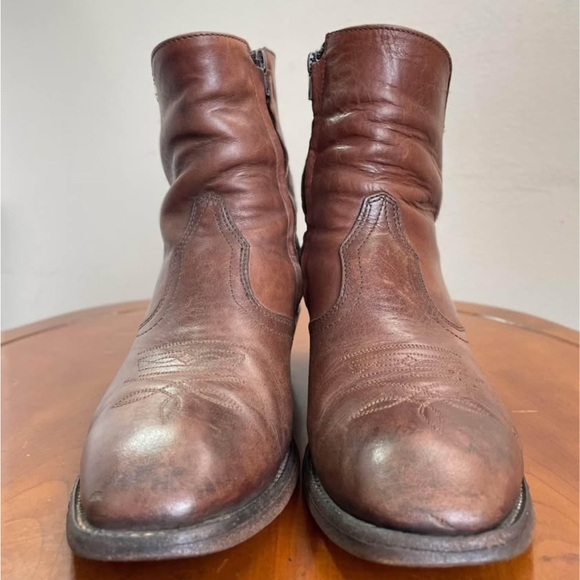 Boulet Mens Ranch Hand Tan Western Ankle Cowboy Boot | US 9.5 - Picture 3 of 6